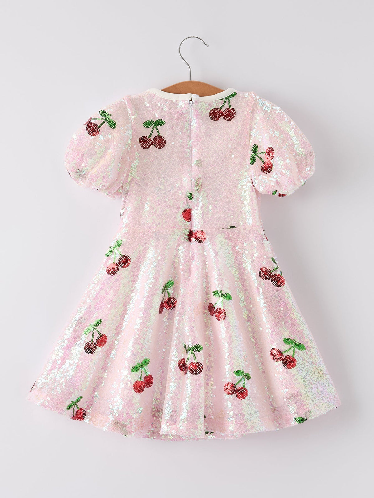 Sweet Cherry Sequins Cute Dress