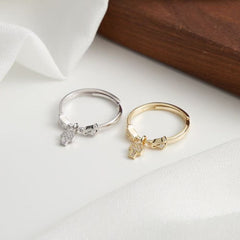Cross Charm Accent Adjustable Ring by Starlight Jewelry, product image 4