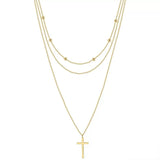 Dainty Cross Layered Necklace
