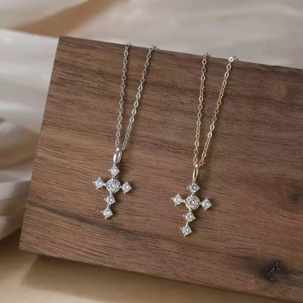 Radiant Cross Pendant Necklace
