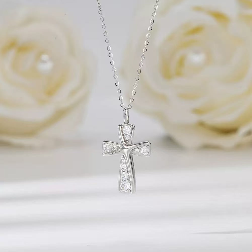 Pave Cross Pendant Necklace
