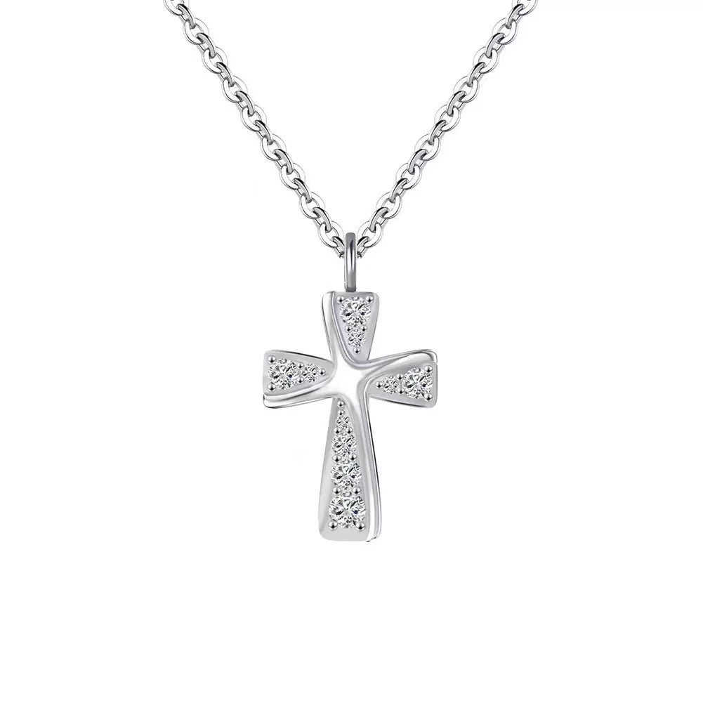 Pave Cross Pendant Necklace