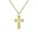 Pave Cross Pendant Necklace