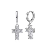 Princess Cross Drop Earrings