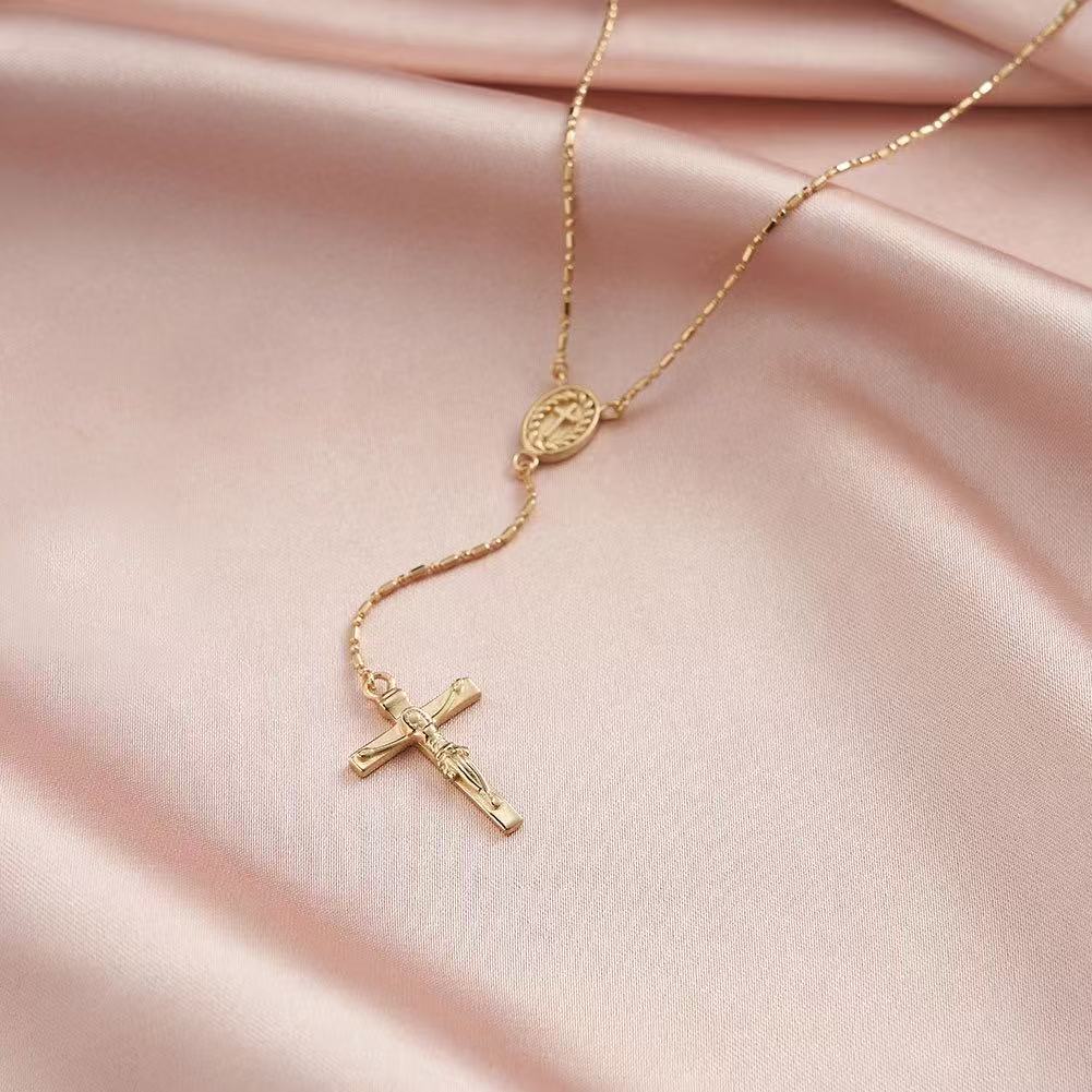 Rosary Cross Y Necklace