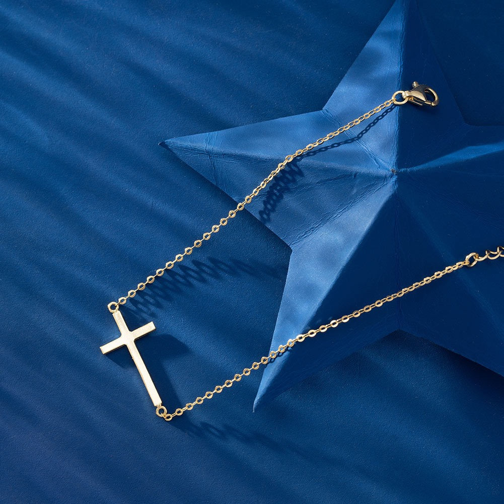 Minimal Cross Chain Bracelet