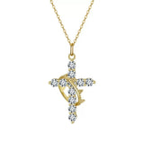 Halo Cross Pendant Necklace