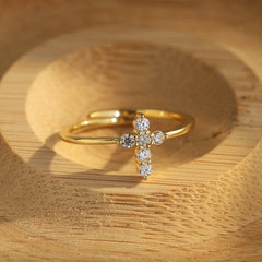 Cross Accent Adjustable Ring by Starlight Jewelry, product image 6