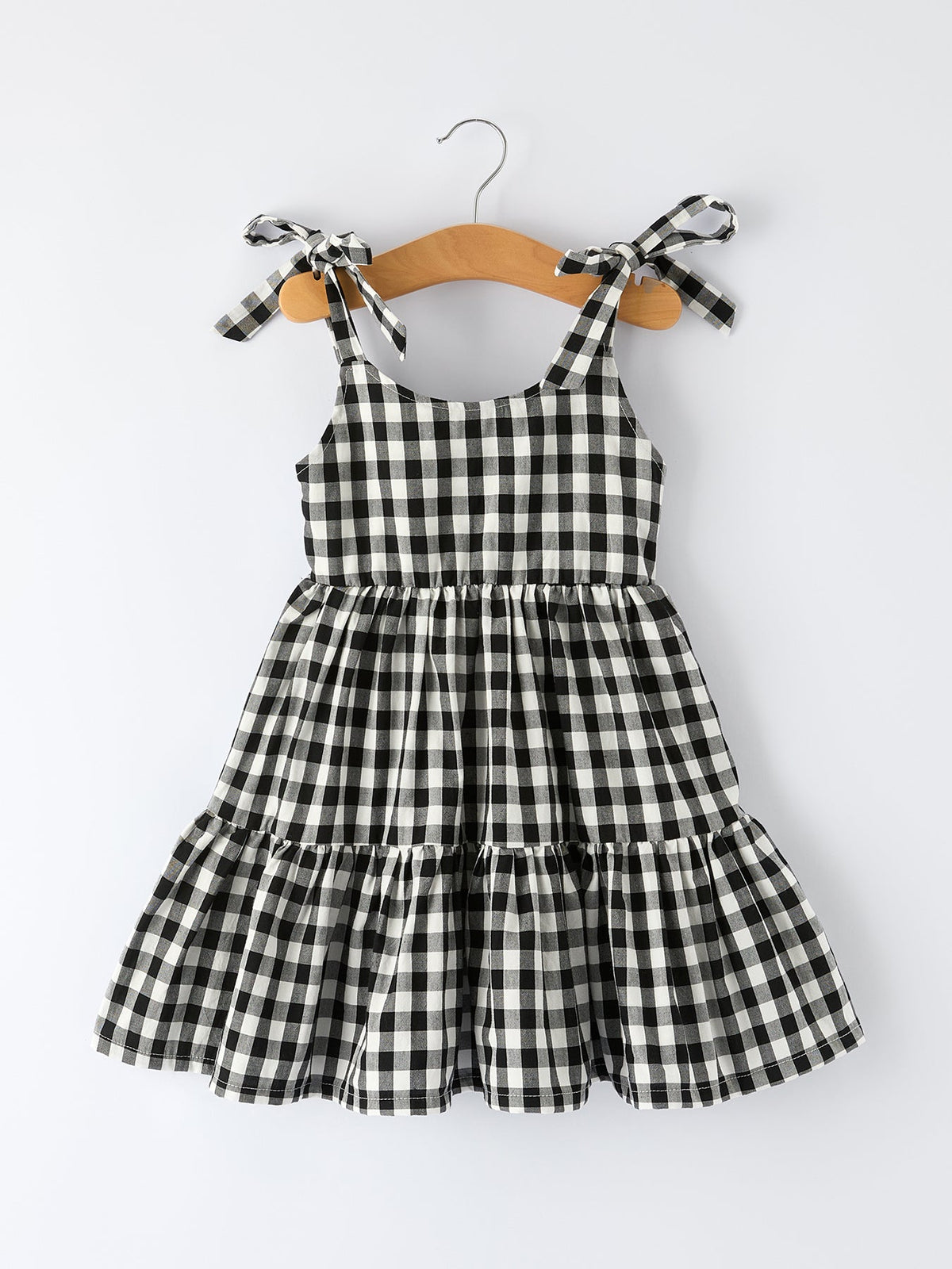 Mommy & Me Plaid Girl Smocked Ruffle Dress