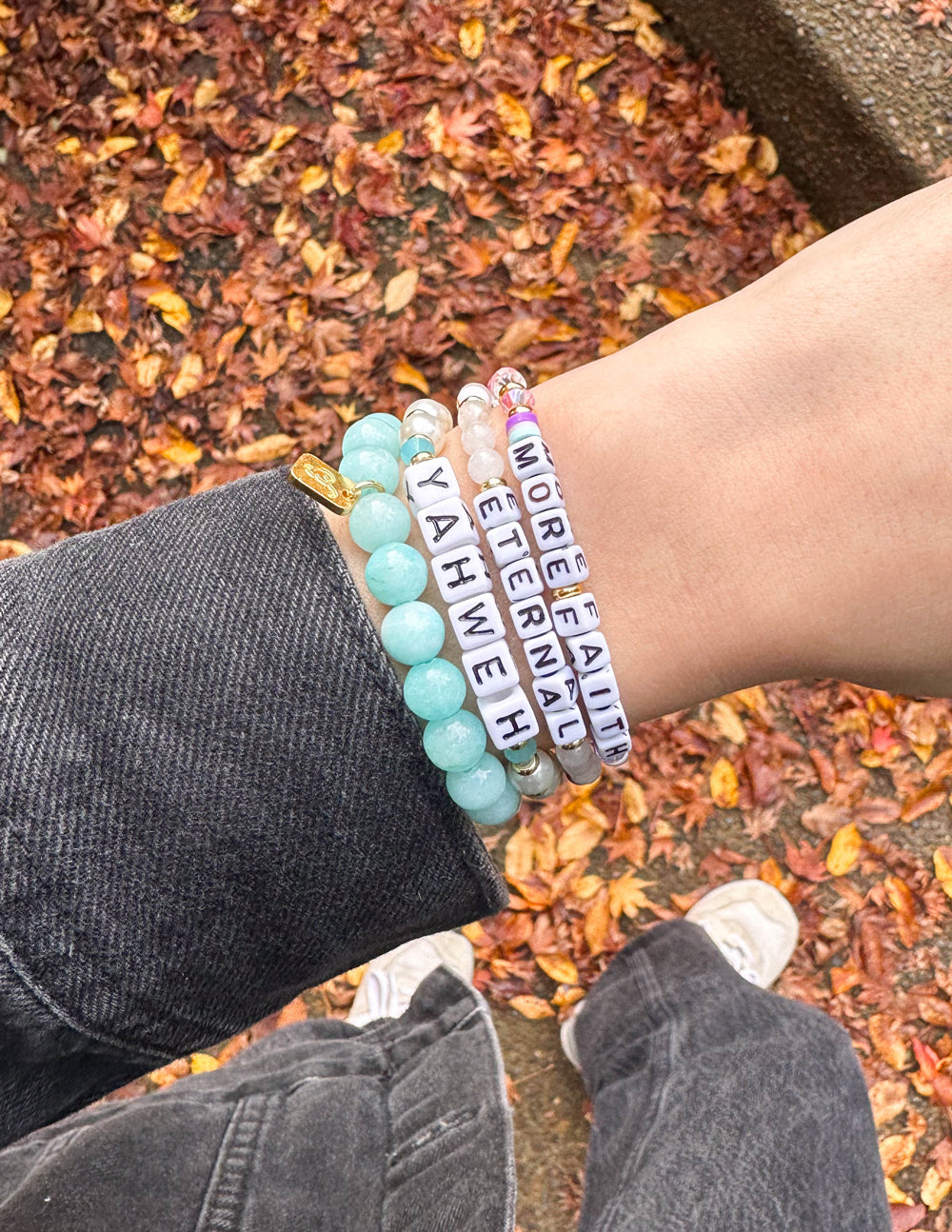 More Faith Letter Bracelet
