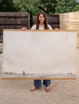 Large Canvas with Banner Wood: Jesus is my Shepherd