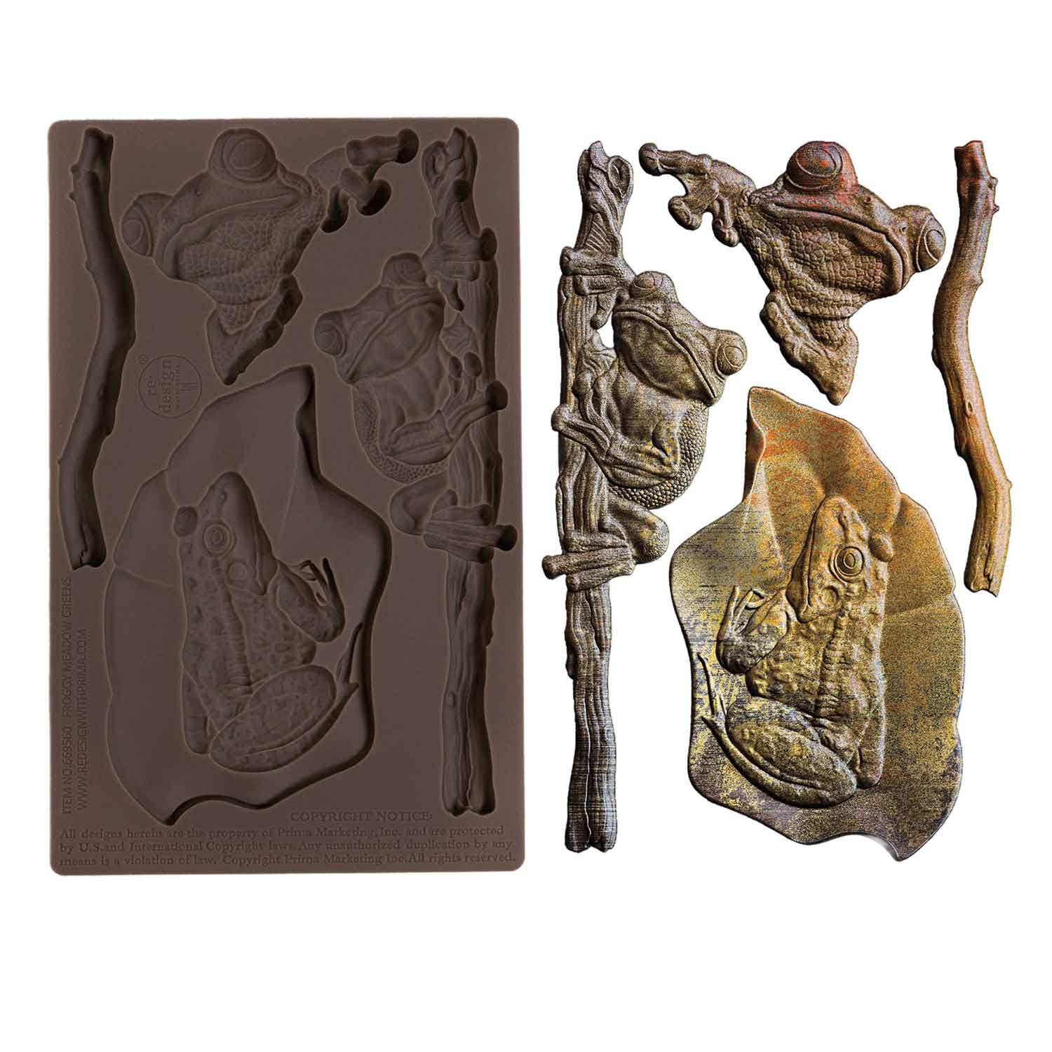 Decor Moulds® - Froggy Meadow Greens - 1 pc, 5