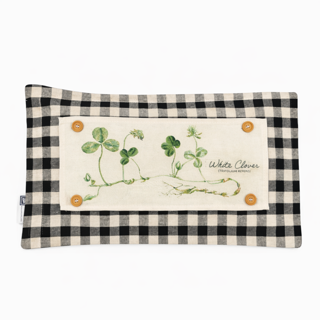 PANEL ONLY: RECTANGLE Botanical Shamrock St. Patrick's Farm Spring, Summer; WHITE CLOVER