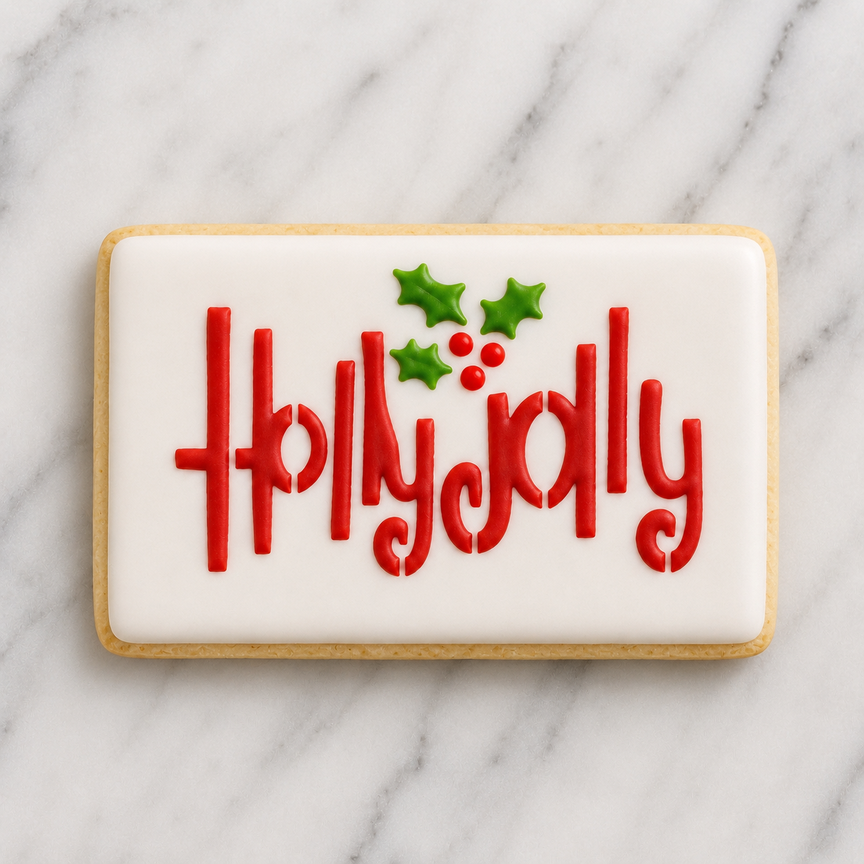 Holly Jolly Cookie Stencil