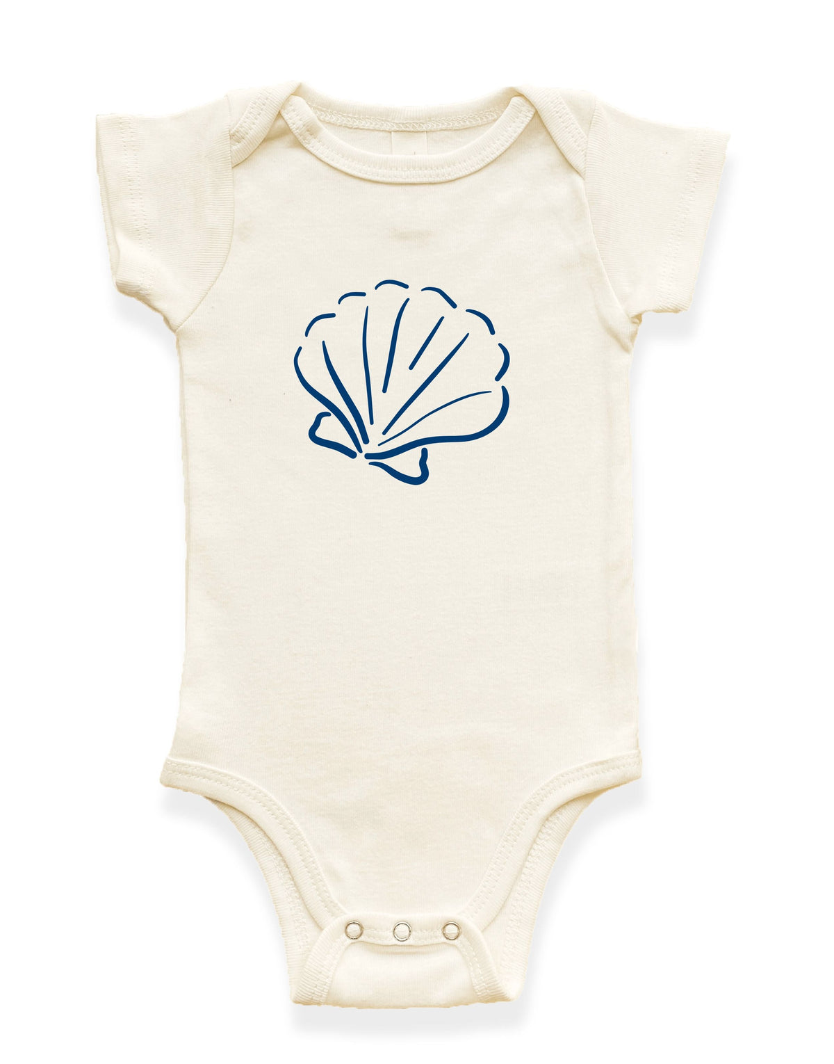 Seashell Organic Cotton Baby Bodysuit by Tenth & Pine