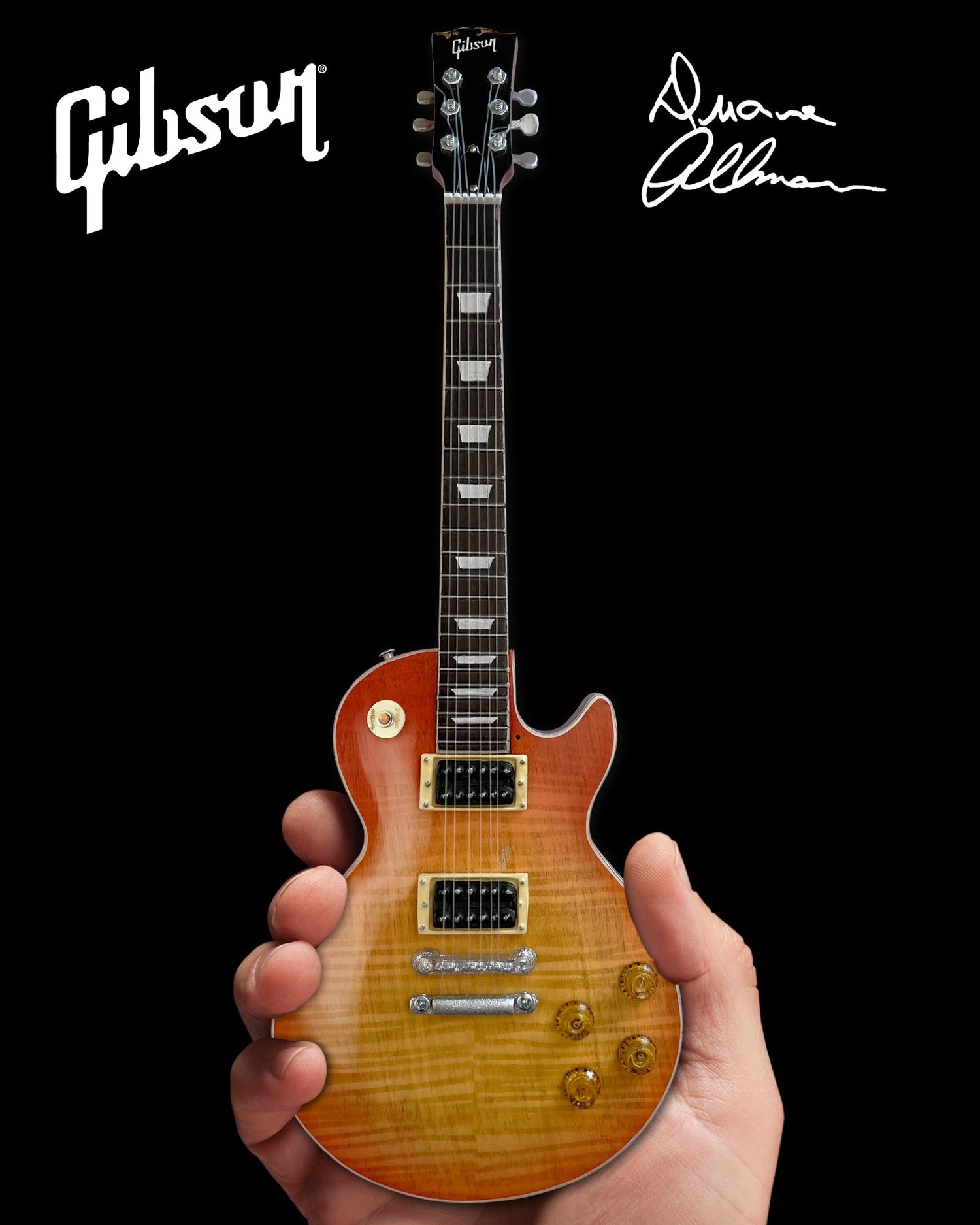 Duane Allman SET OF 3 Gibson Les Paul Signature Mini Guitar Models