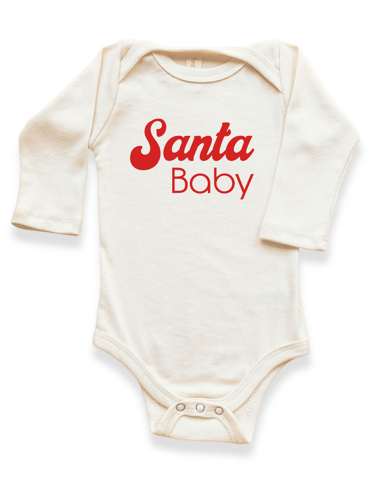 Santa Baby Organic Baby Bodysuit Long Sleeve by Tenth & Pine, product image 2