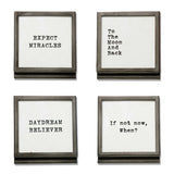 Gunmetal Framed Easel with Inspirational Quote