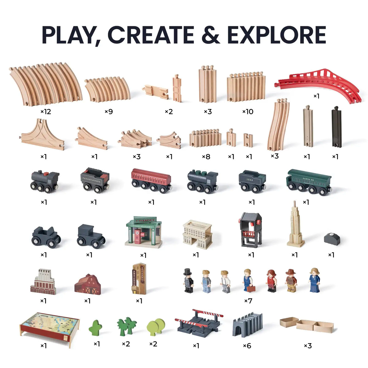 Tiny Land® 1920 Railway Adventure Train Table by Tiny Land INC, product image 10