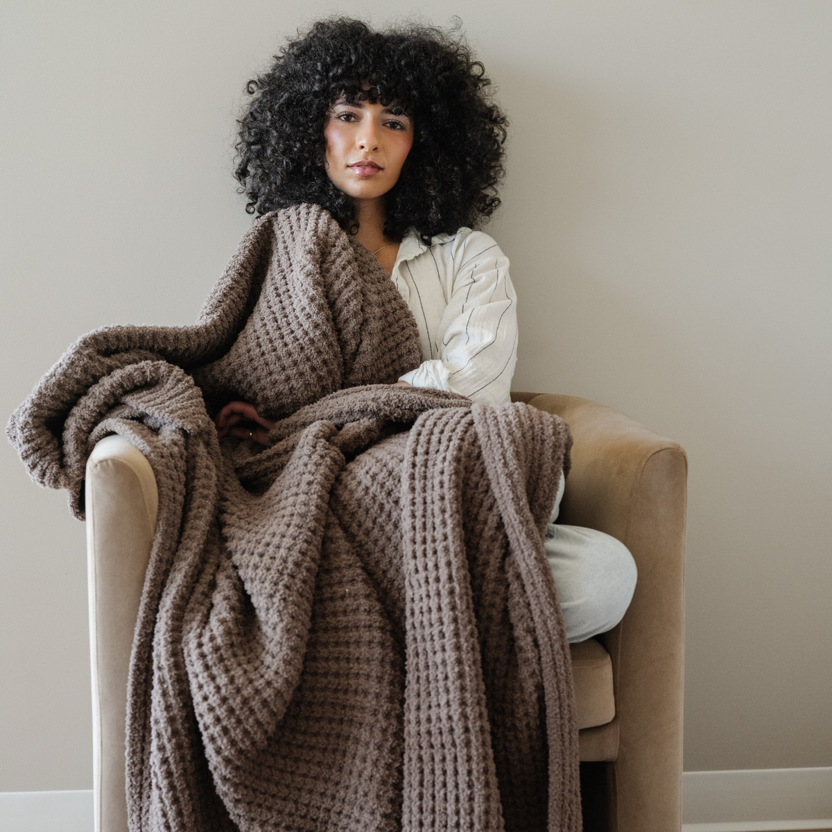 Waffle Knit XL Throw Blankets by Saranoni, product image 21