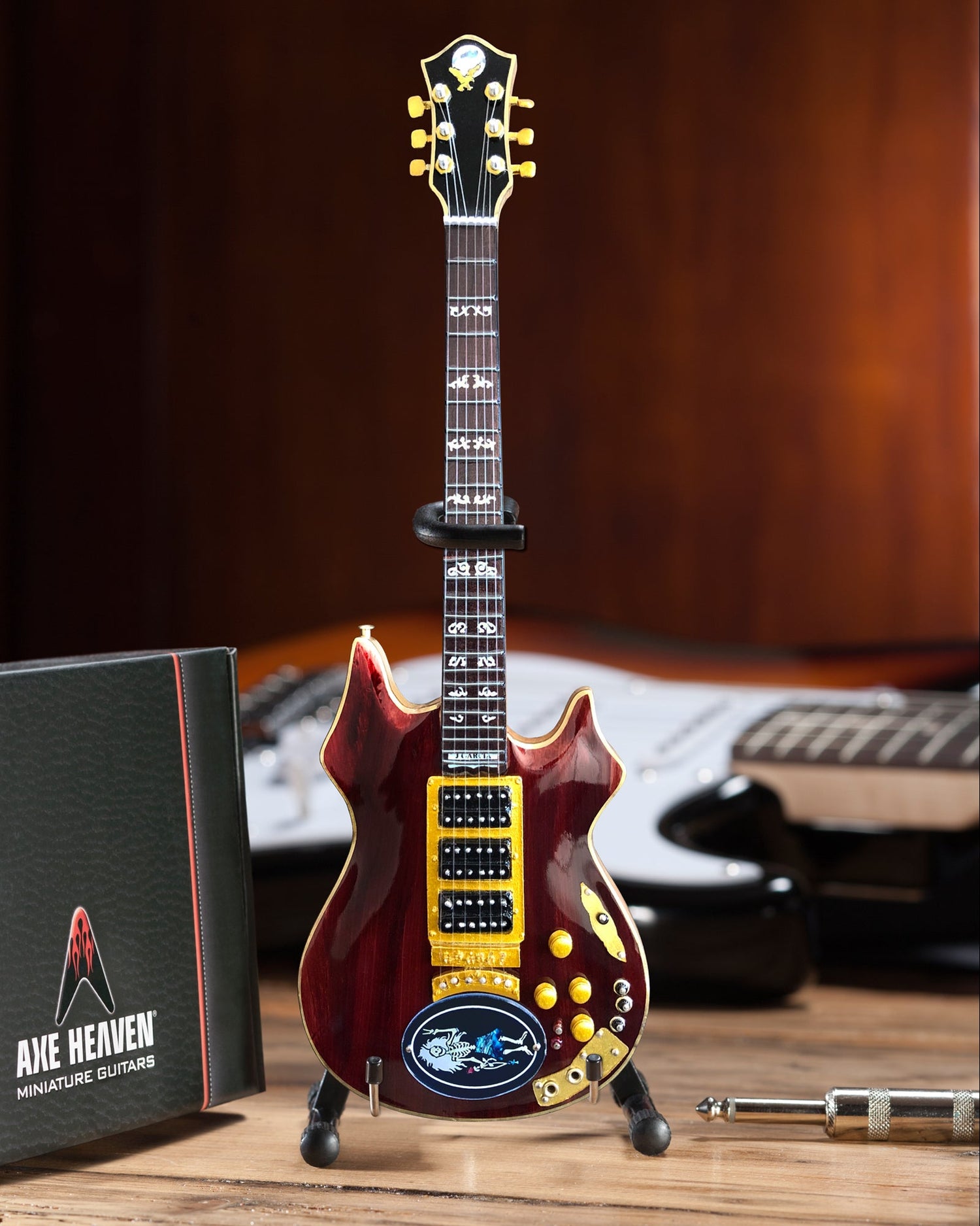 Jerry Garcia™ Set of Tiger™ & Rosebud™ Miniature Guitar Replica Collectibles