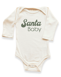 Santa Baby Organic Baby Bodysuit Long Sleeve by Tenth & Pine, product image 4