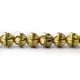 6mm Brass Curved Fluted Bead Caps 8 inch