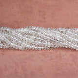 4-4.5mm Crystal Quartz faceted rondelle Beads 13.5 inch 138 pieces