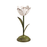 Metal Flower Taper Candle Holder by Rust & Cinder, product image 4