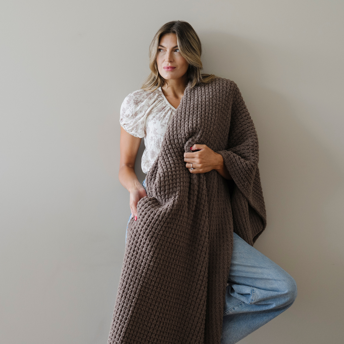Waffle Knit XL Throw Blankets by Saranoni, product image 24