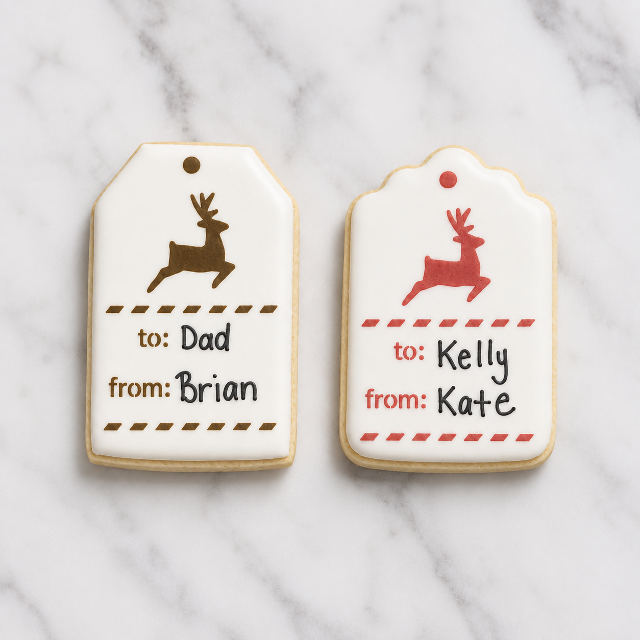 Deer Gift Tag Cookie Stencil