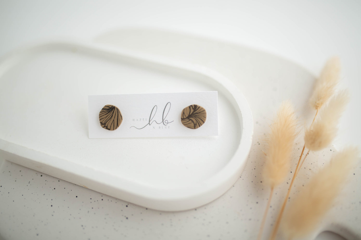 Clay Earrings | Imprint Studs | All Things Neutral Collection