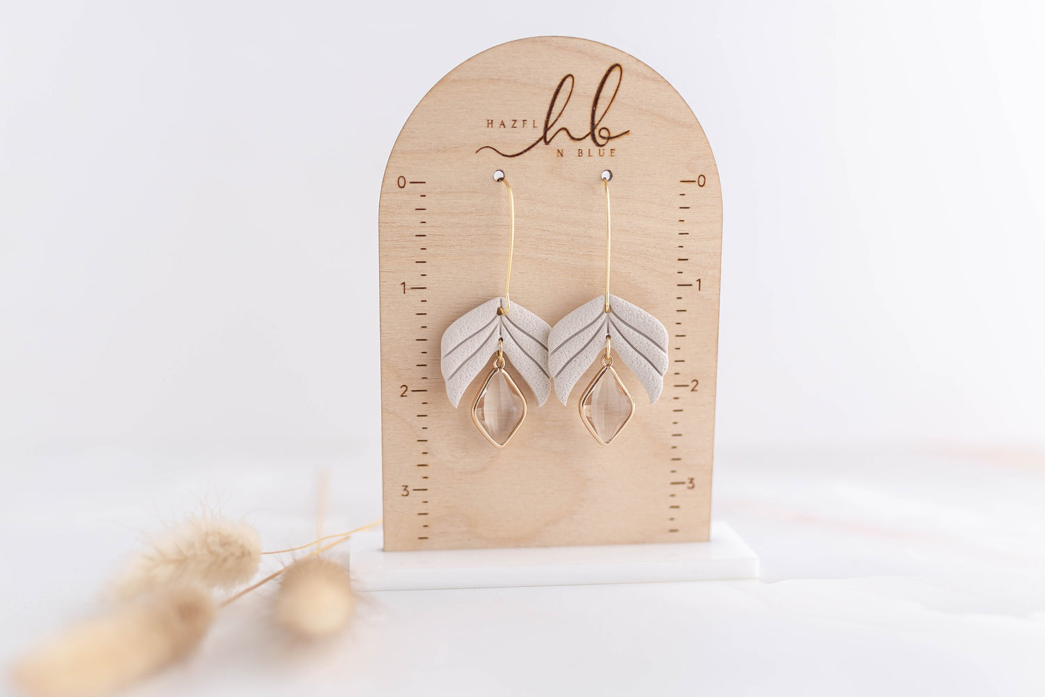 Clay Earrings | Floral Longline Hoops  | Luxe Collection