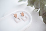 Clay Earrings | Square Dangles | In Bloom Collection