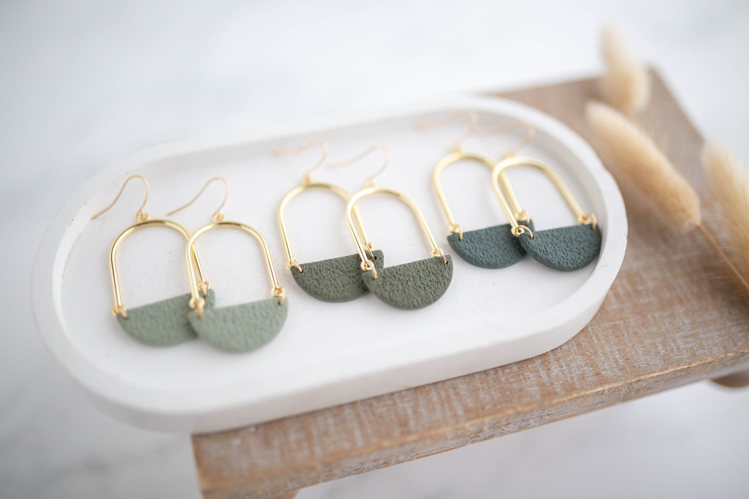 Clay Earrings | Arch Dangles | Botanica Collection