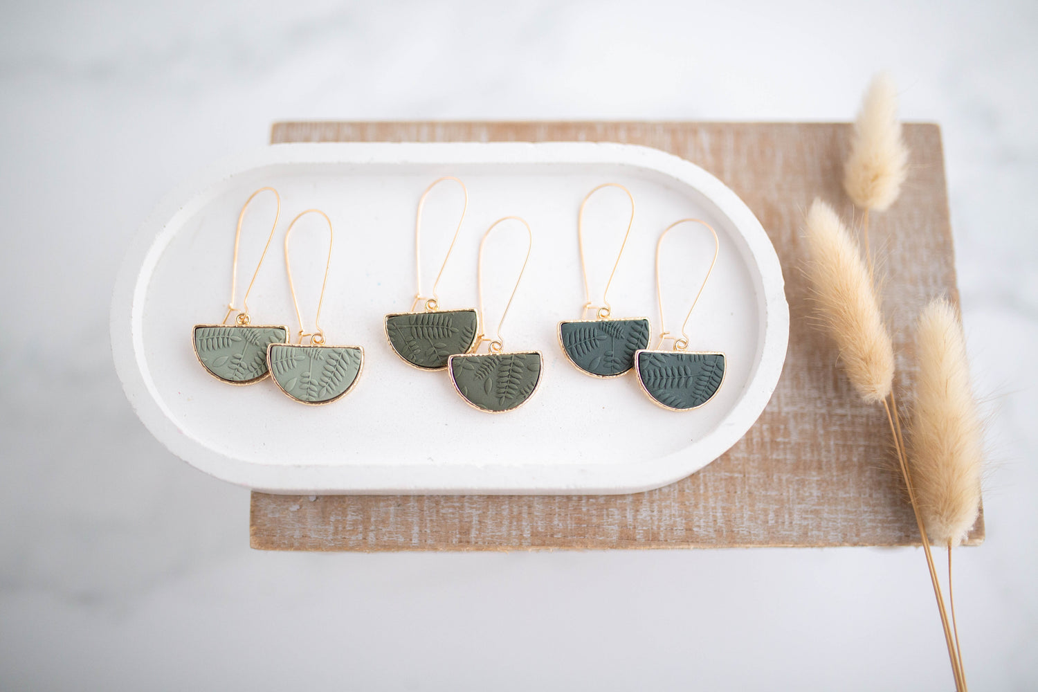 Clay Earrings | Botanica Longline Dangles | Botanica Collection
