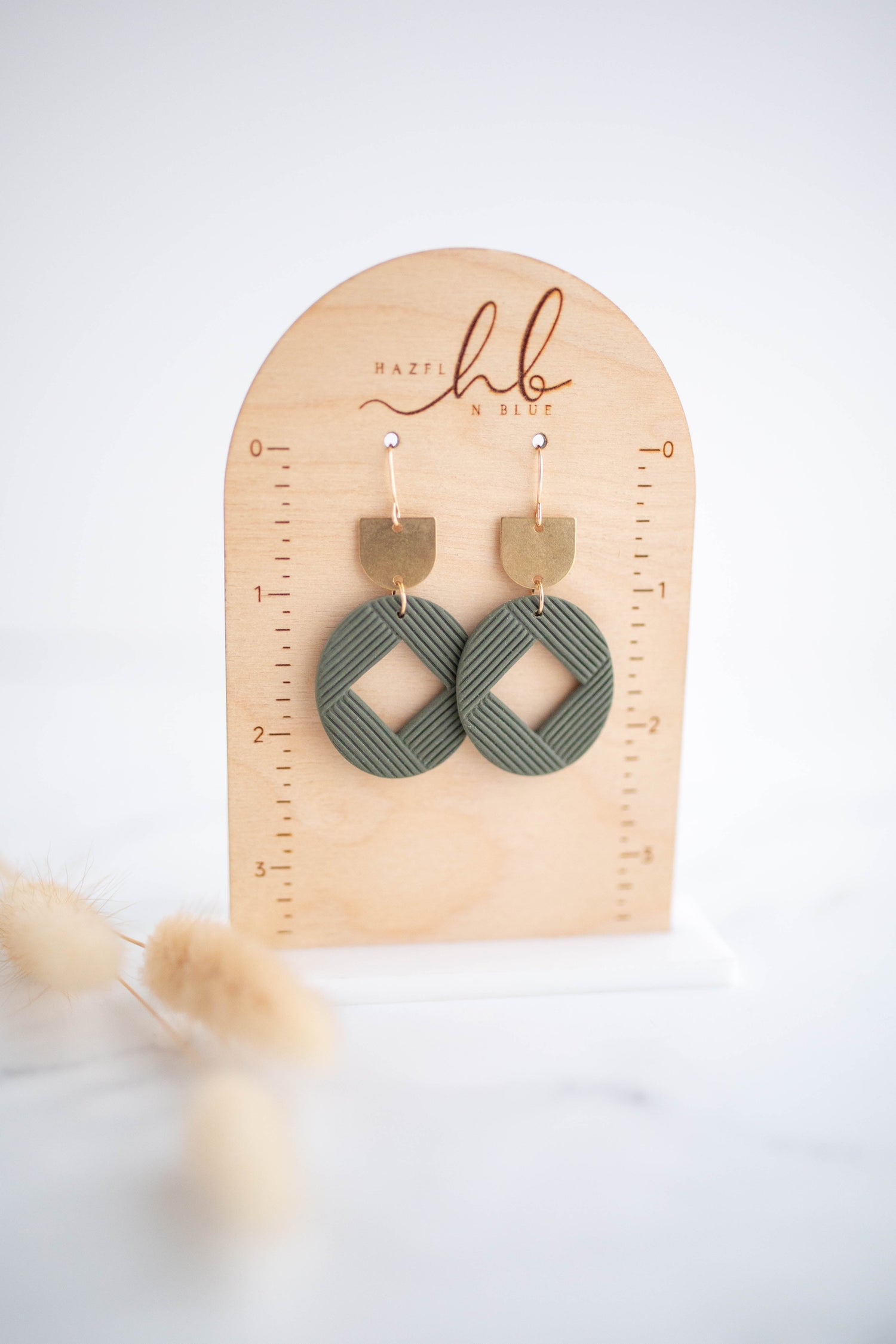 Clay Earrings | Imprint Dangles | Botanica Collection