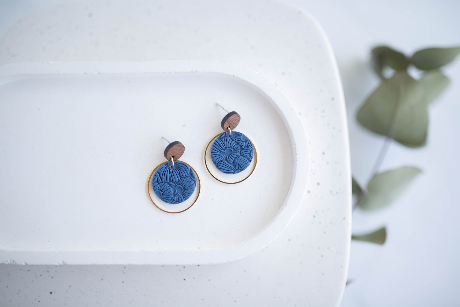 Clay Earrings | Indigo Dainty Dangles | Indigo Daydream Collection