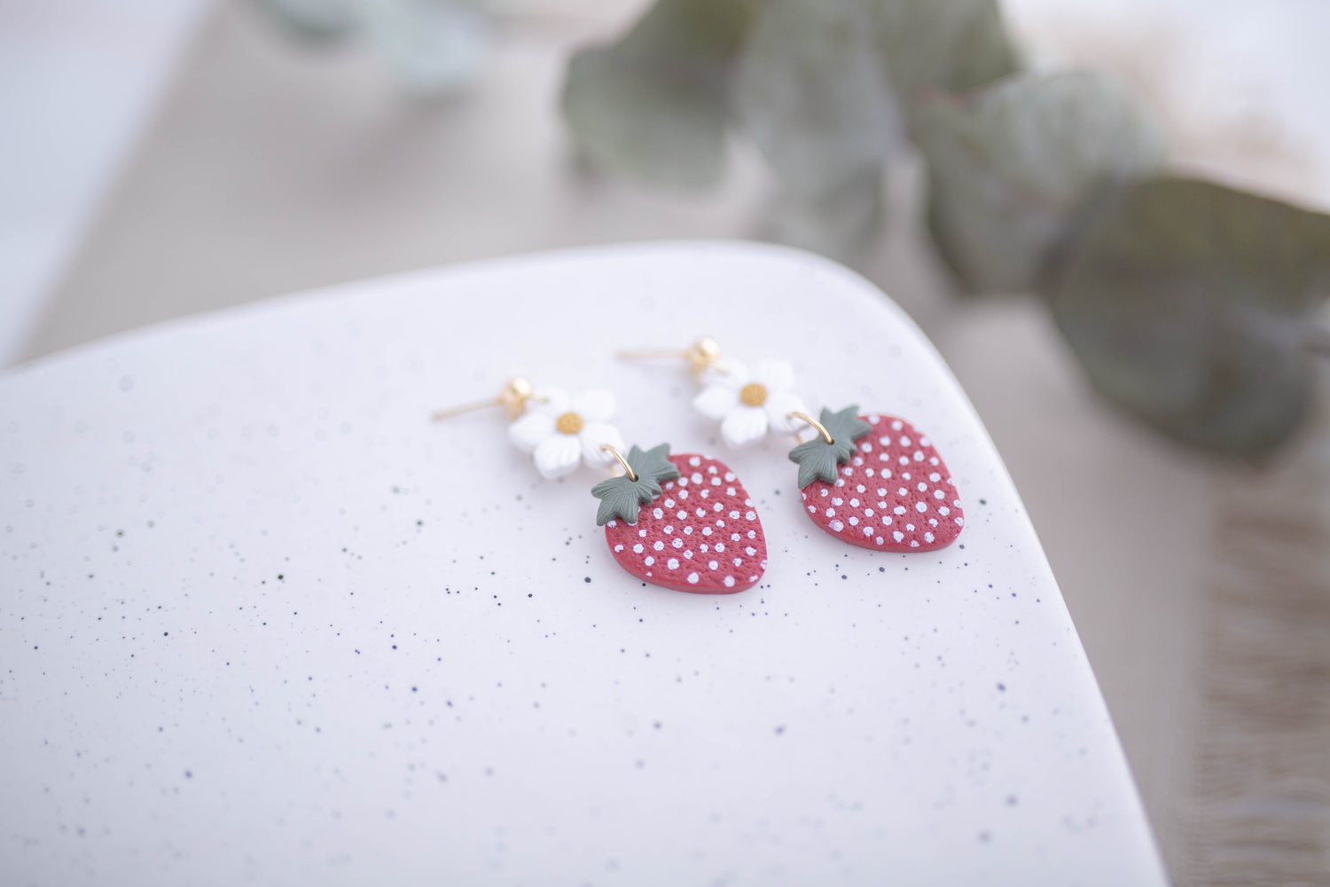 Clay Earrings | Fruit Blossoms | Picnic Basket Collection