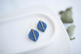 Clay Earrings | Indigo Floral Hoops | Indigo Daydream Collection