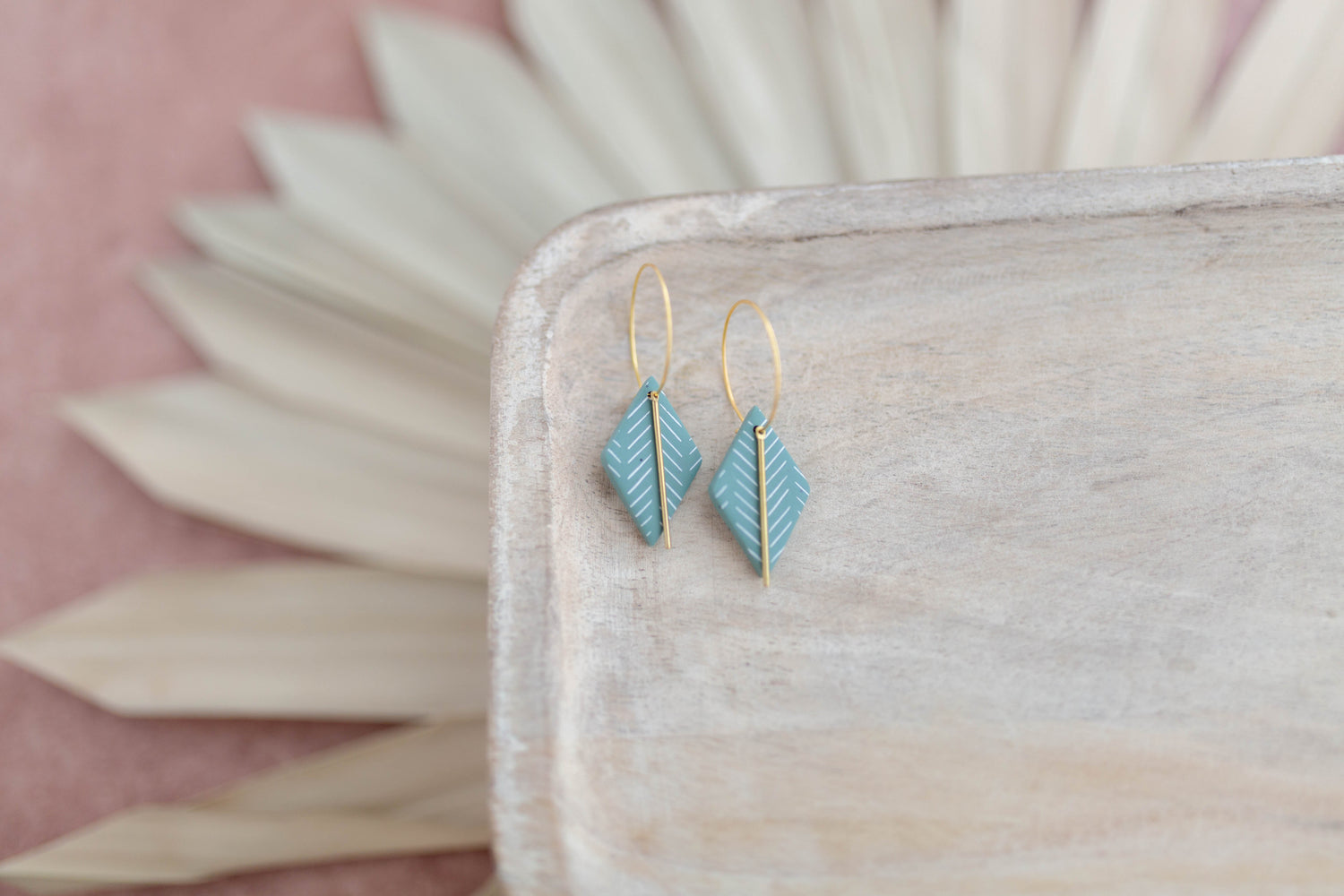 Clay Earrings | Desert Diamond Hoops | Desert Collection