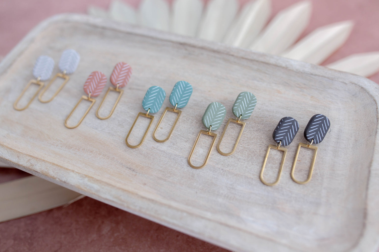 Clay Earrings | Simple Desert Dangles | Desert Collection