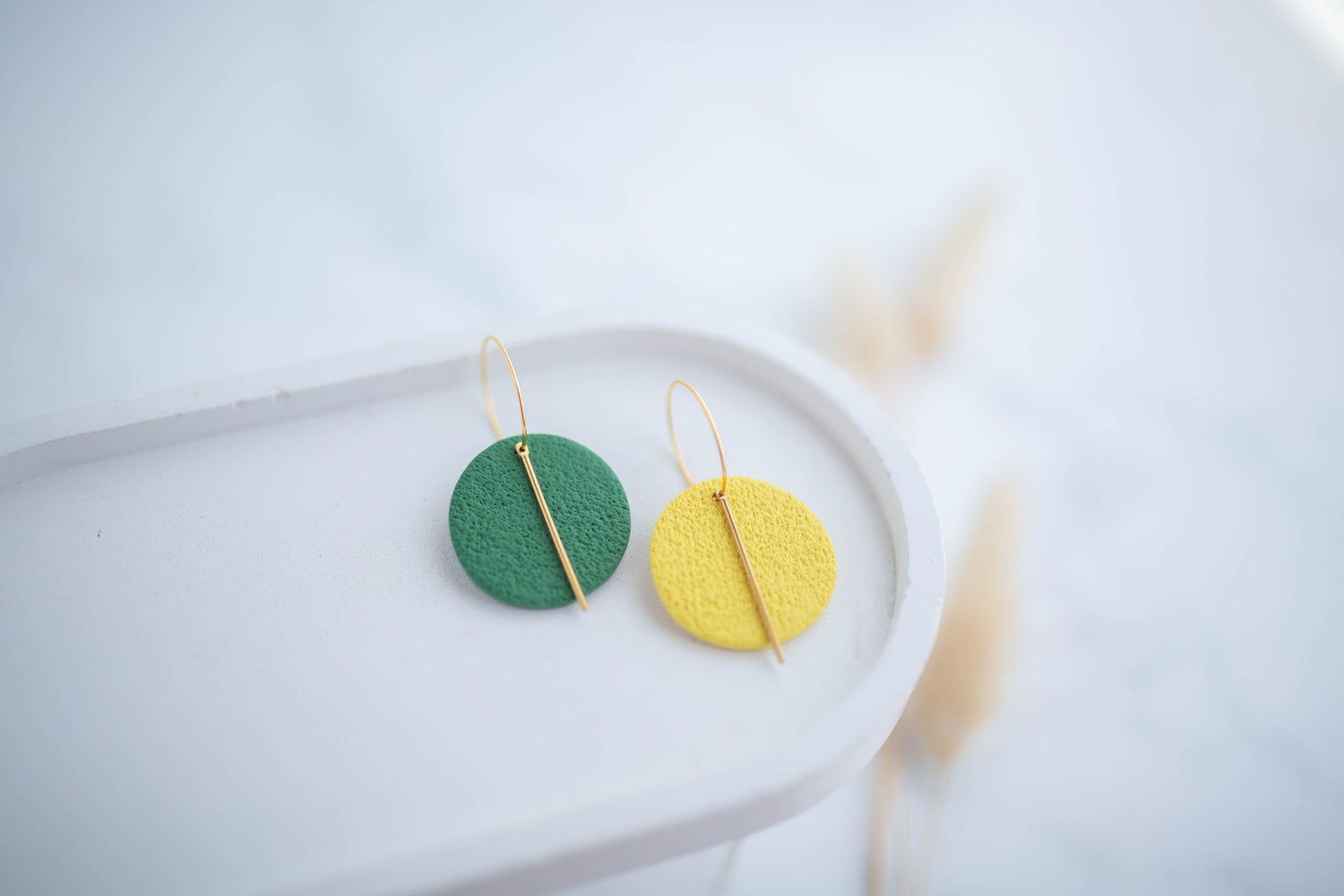 Clay Earrings | Game Day Simple Circle Hoops Mismatch | Civil War Collection