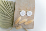 Clay earring | Cream Sand Dollars | Beach Collection