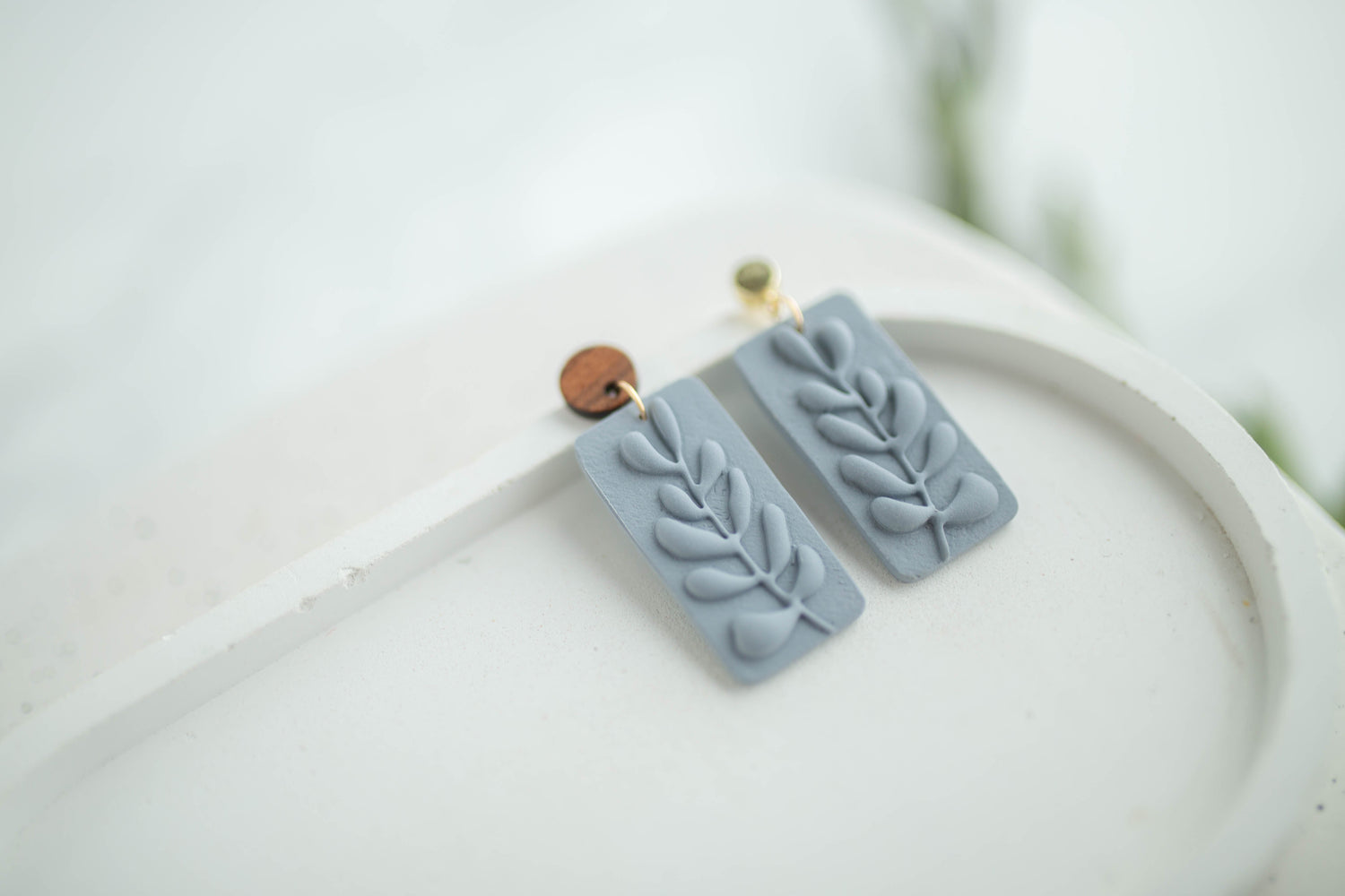 Clay Earrings | Fern Dangles | Earth+Sky Collection