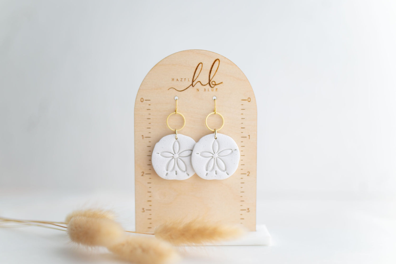 Clay earring | Cream Sand Dollars | Beach Collection