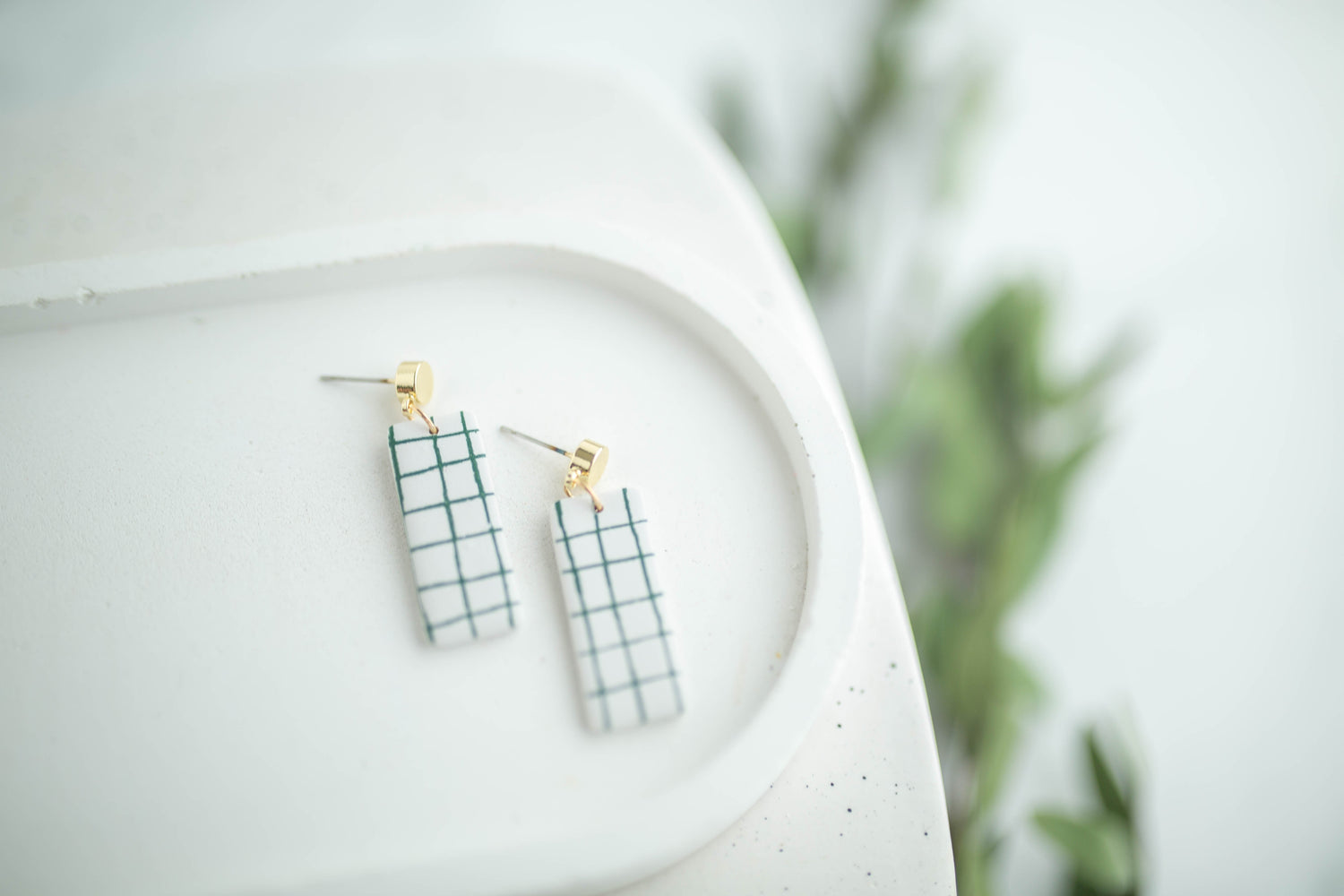 Clay Earrings | Lined Dangles | Earth+Sky Collection