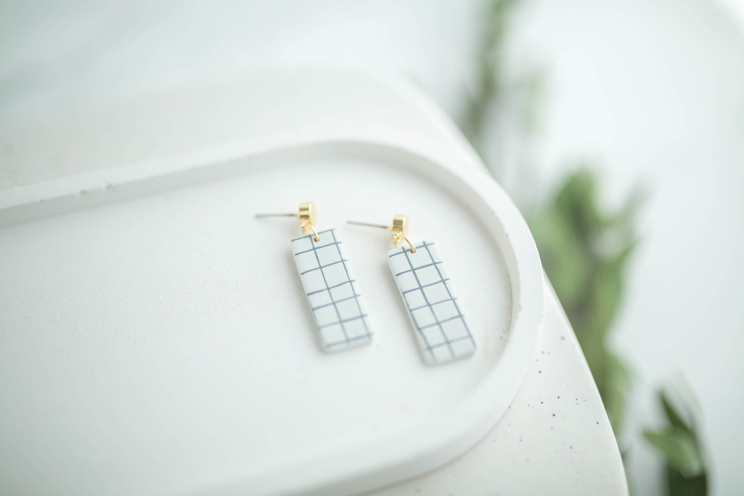 Clay Earrings | Lined Dangles | Earth+Sky Collection