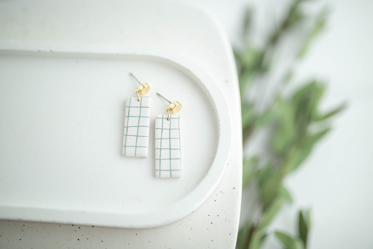 Clay Earrings | Lined Dangles | Earth+Sky Collection