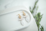 Clay Earrings | Lined Trio Dangles | Earth+Sky Collection